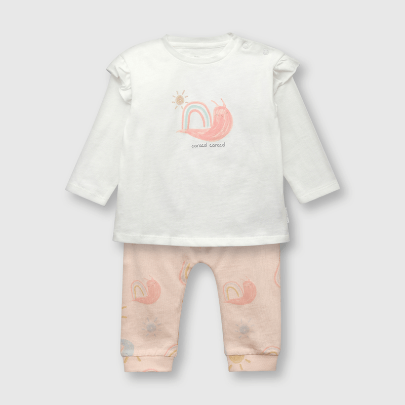Clemente de bebé niña arcoiris blanco (0 a 9 meses)