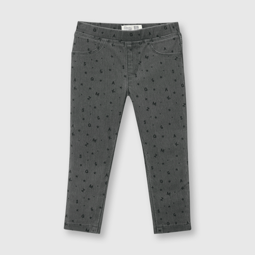 Jegging de bebé niña elasticado gris (3 a 36 meses)