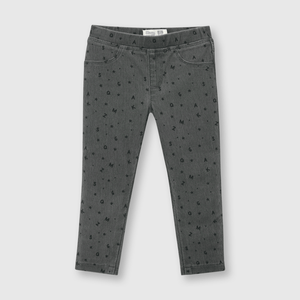 Jegging de bebé niña elasticado gris (3 a 36 meses)