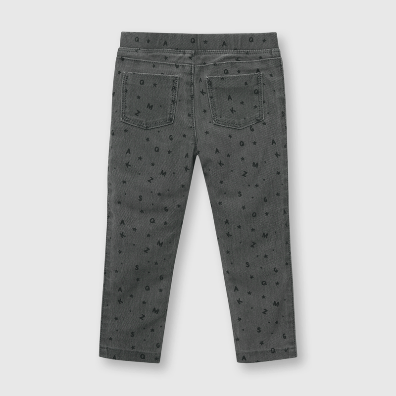 Jegging de bebé niña elasticado gris (3 a 36 meses)