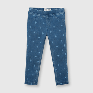 Jegging de bebé niña elasticado azul (3 a 36 meses)