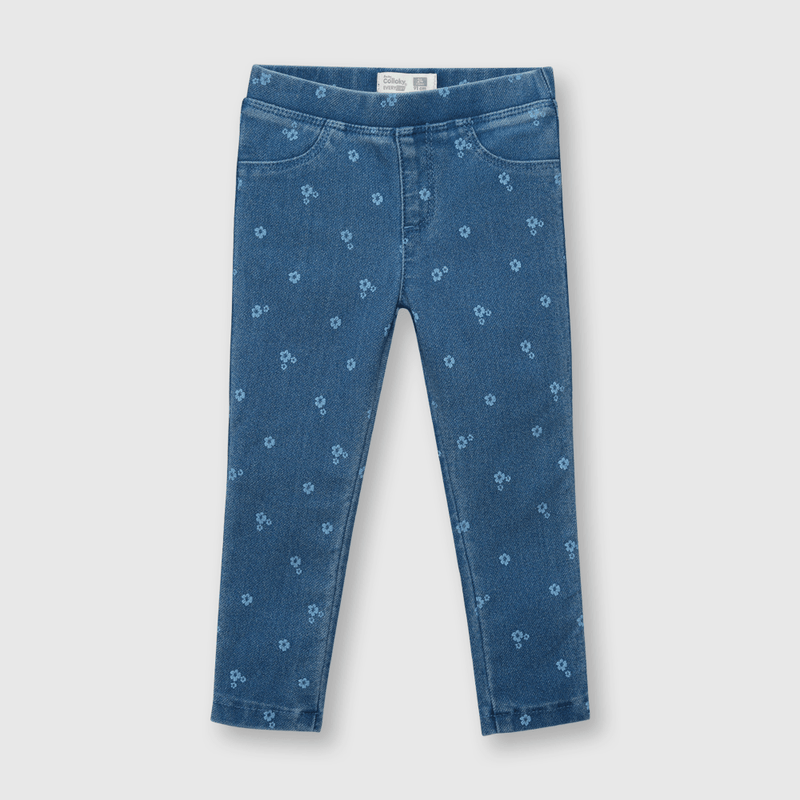 Jegging de bebé niña elasticado azul (3 a 36 meses)