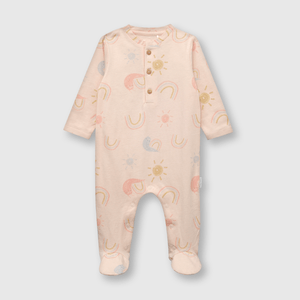 Osito de bebé niña arcoiris rosado (0 a 9 meses)