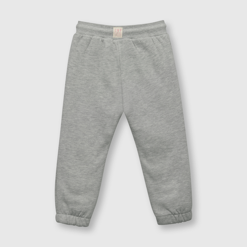 Pantalón de bebé niña de buzo con elastico gris (3 a 36 meses)