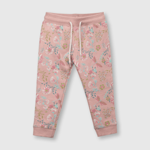Pantalón de bebe niña flores rosado (3 a 36 meses)
