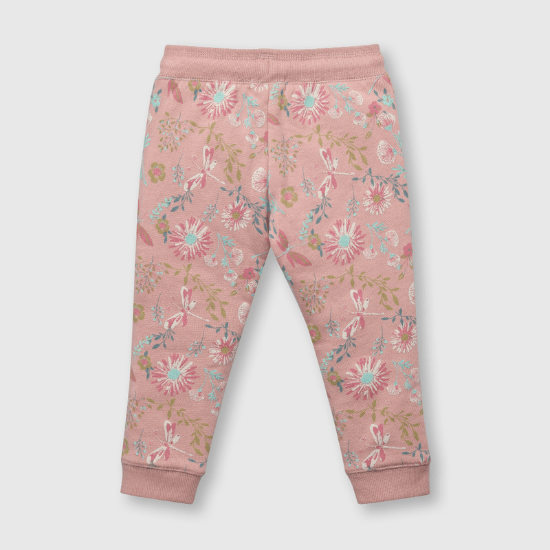 Pantalón de bebe niña flores rosado (3 a 36 meses)
