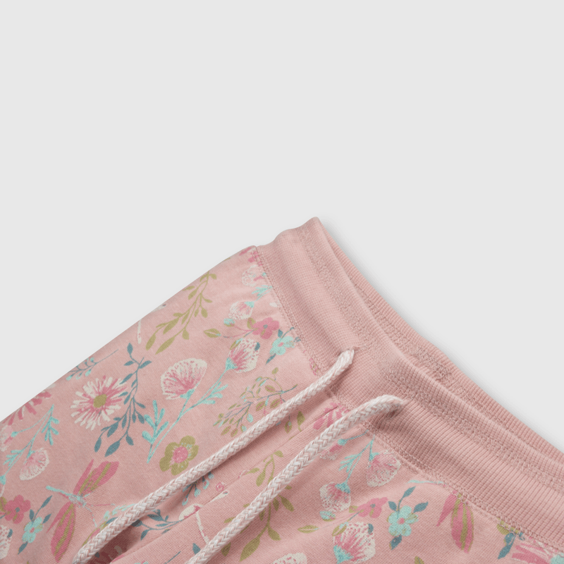 Pantalón de bebe niña flores rosado (3 a 36 meses)