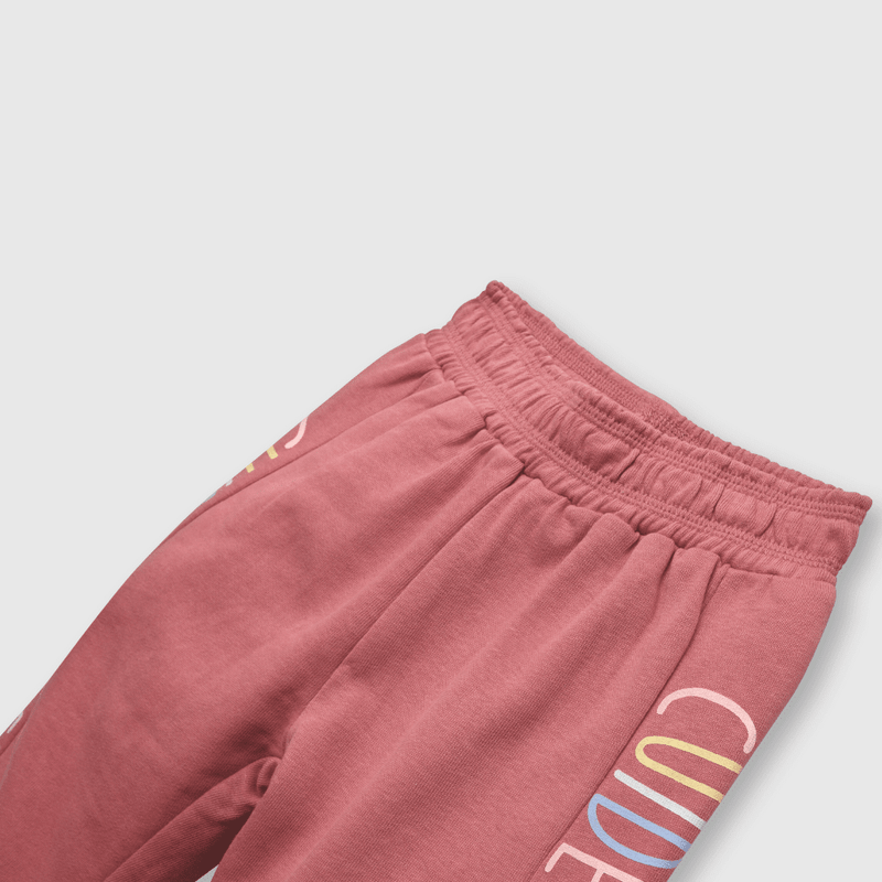 Pantalón de bebé niña reciclado rosado (3 a 36 meses)