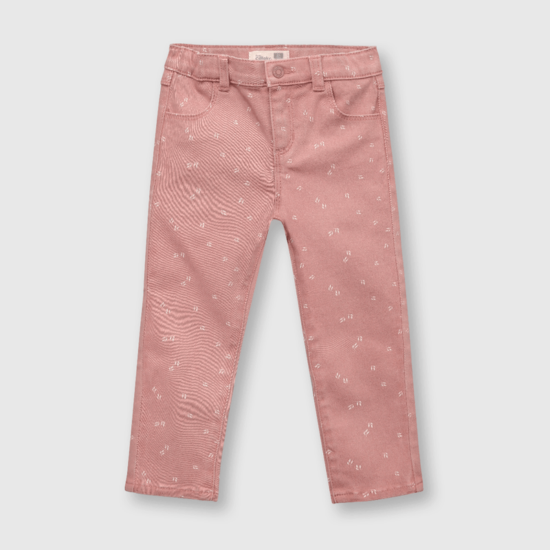 Pantalón de bebé niña romantico rosado (3 a 36 meses)