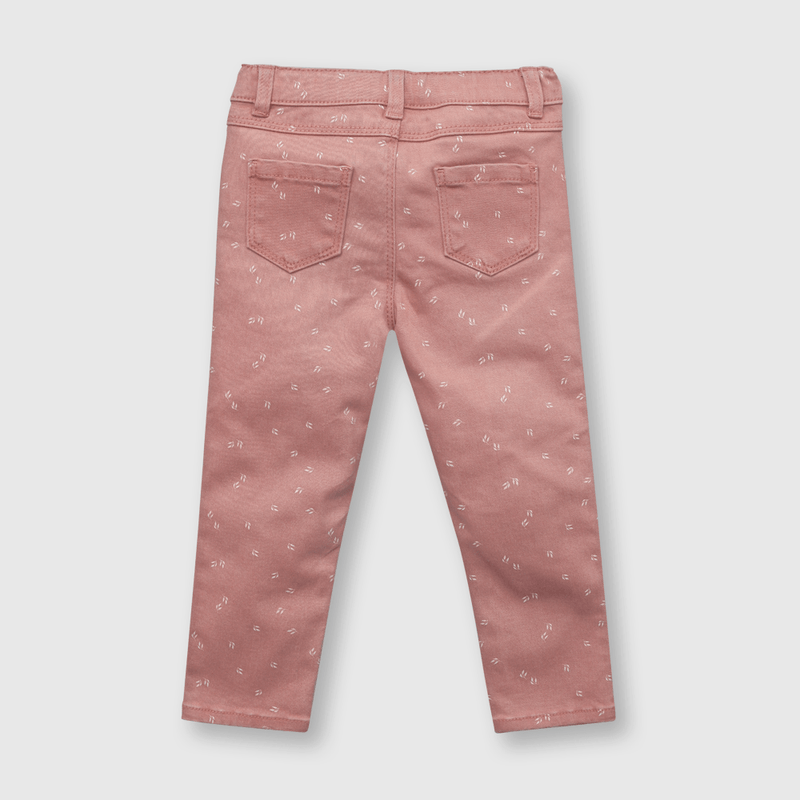 Pantalón de bebé niña romantico rosado (3 a 36 meses)