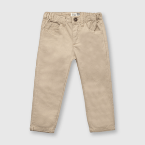 Pantalón de bebé niño clasico twill cafe (3 a 36 meses)