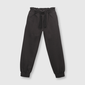 Pantalón de niña cintura recogida gris (2 a 12 años)