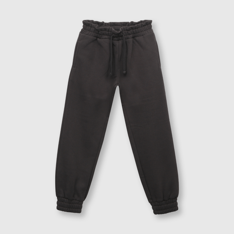 Pantalón de niña cintura recogida gris (2 a 12 años)