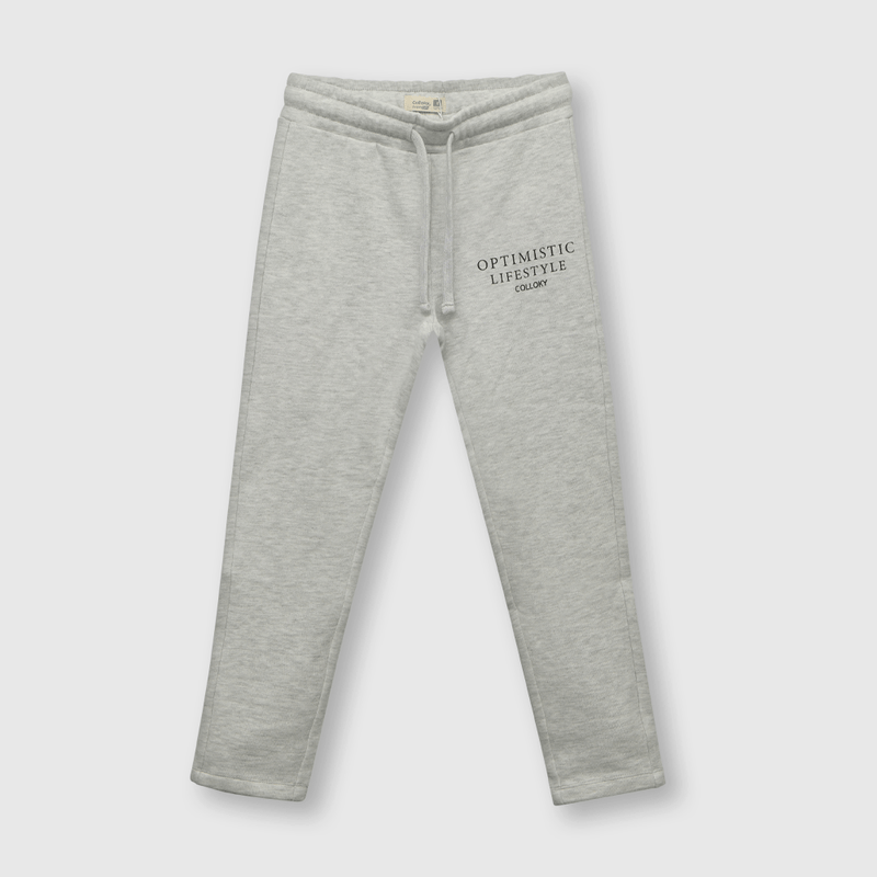 Pantalón de niña de buzo estampado gris (2 a 12 años)