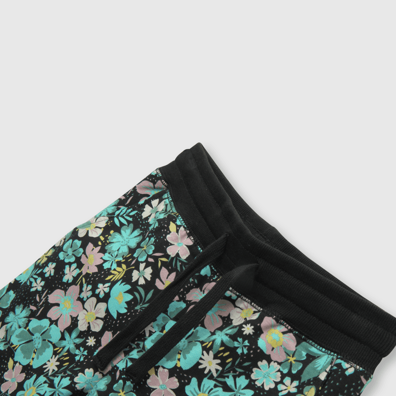 Pantalón de niña flores gris (2 a 12 años)