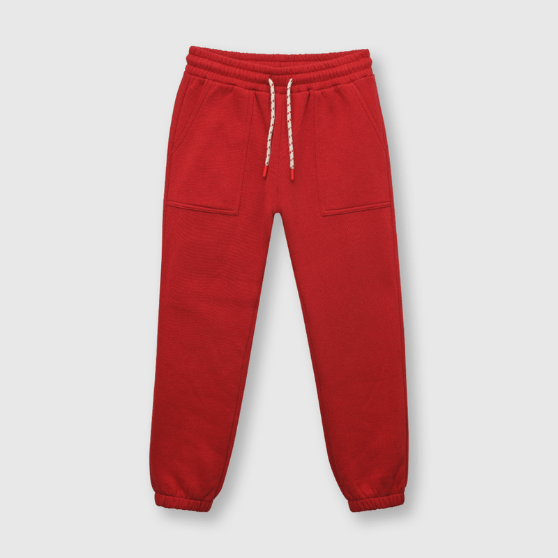 Pantalón de niño de buzo con bolsillos rojo (2 a 12 años)