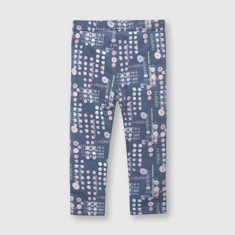Pata de bebé niña estampada azul (3 a 36 meses)