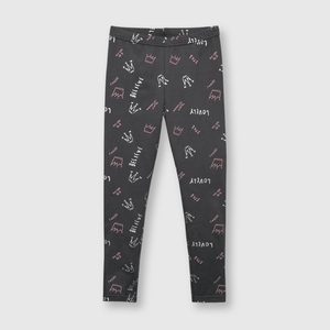 Pata de niña estampada gris (2 a 12 años)