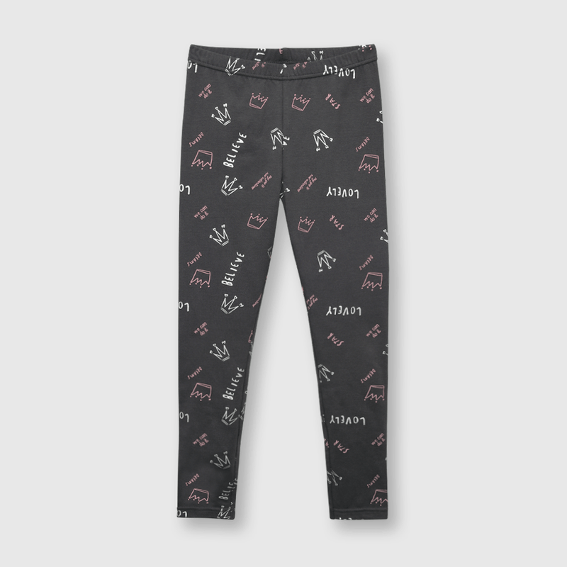 Pata de niña estampada gris (2 a 12 años)