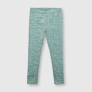 Pata de niña estampada verde (2 a 12 años)