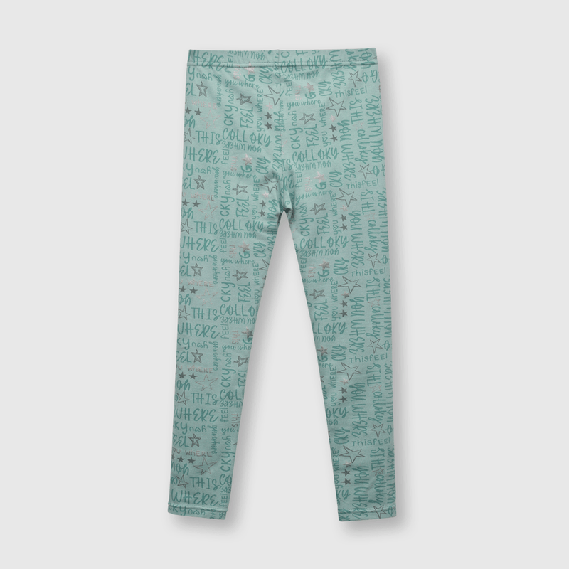 Pata de niña estampada verde (2 a 12 años)