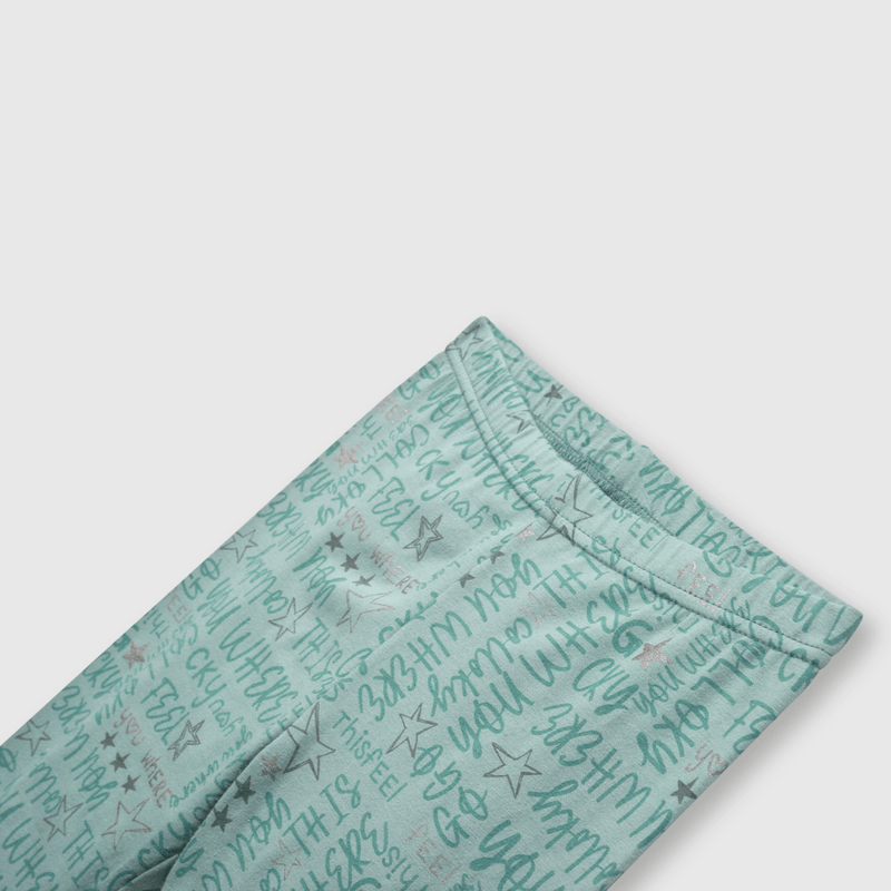 Pata de niña estampada verde (2 a 12 años)