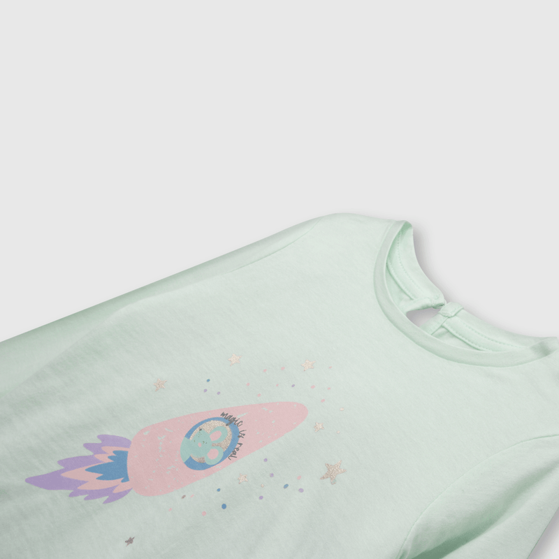Polera de bebé niña cohete calipso (3 a 36 meses)