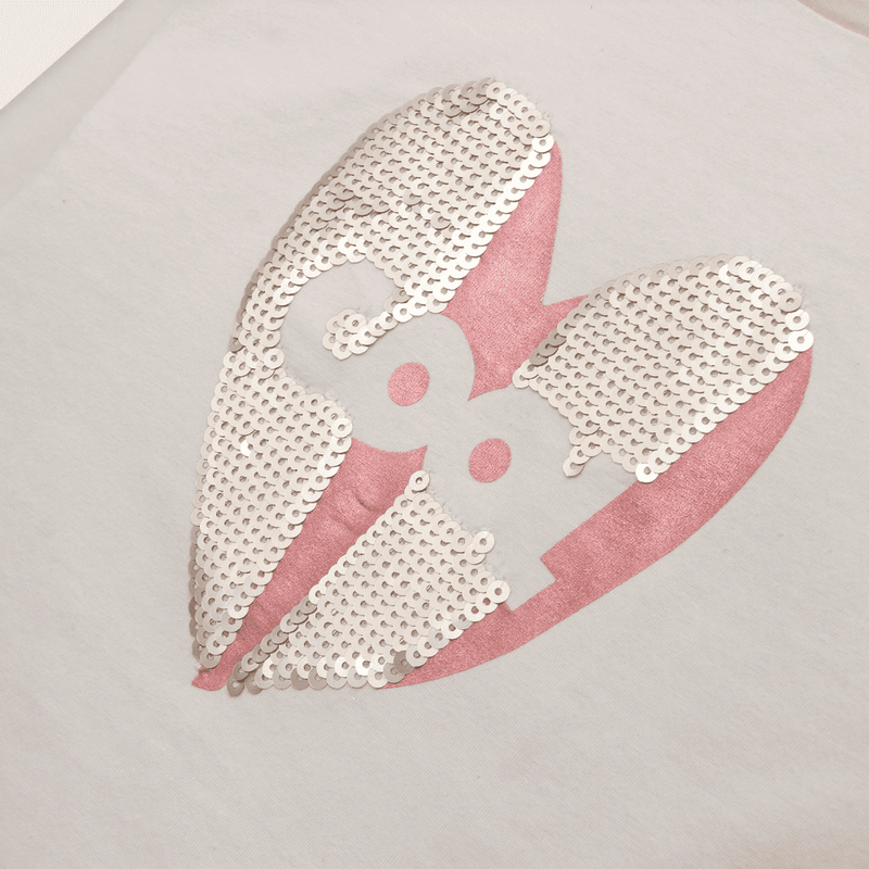 Polera de bebé niña corazon rosado (3 a 36 meses)