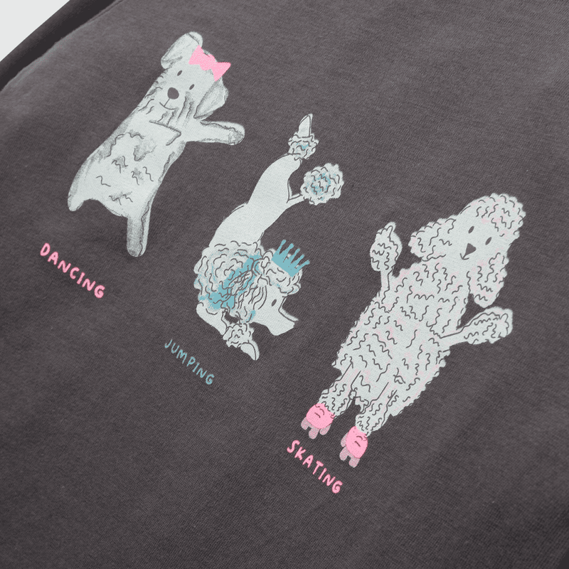 Polera de bebé niña perros gris (3 a 36 meses)