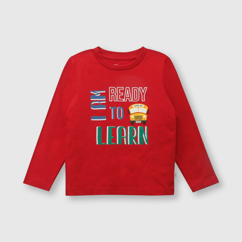 Polera de bebé niño ludica rojo (3 a 36 meses)