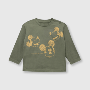 Polera de bebé niño Mickey verde (0 a 12 meses)