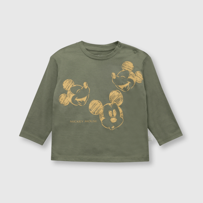 Polera de bebé niño Mickey verde (0 a 12 meses)