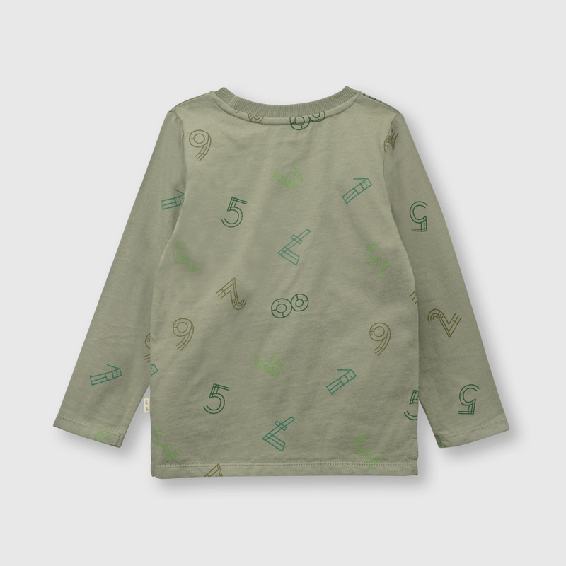 Polera de bebé niño numeros verde (3 a 36 meses)