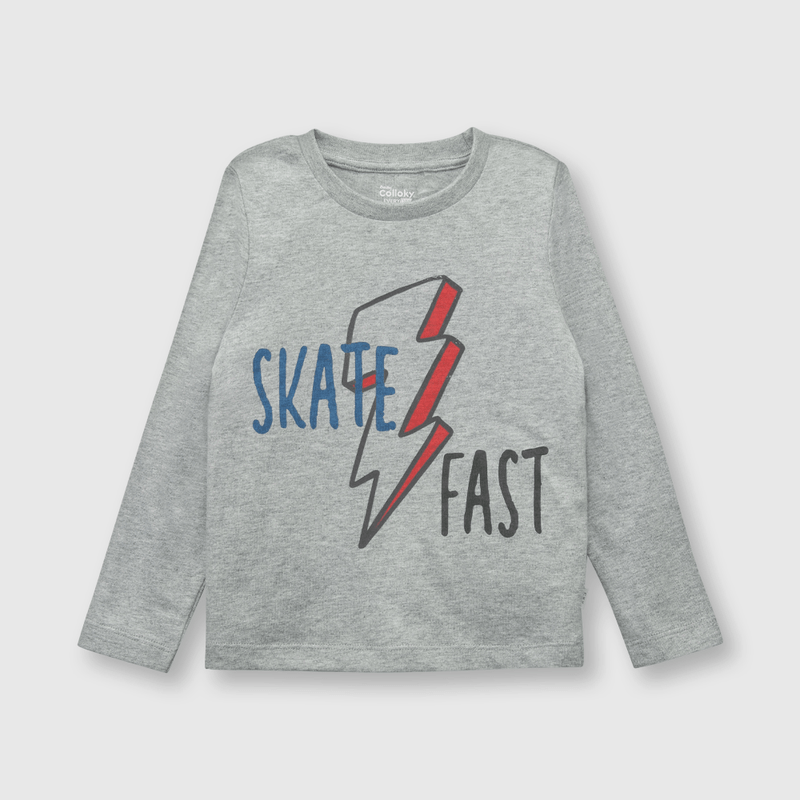 Polera de bebé niño rayo gris (3 a 36 meses)