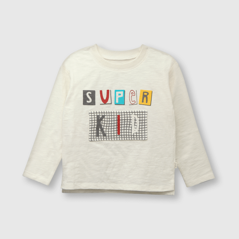 Polera de bebé niño super kid blanco (3 a 36 meses)