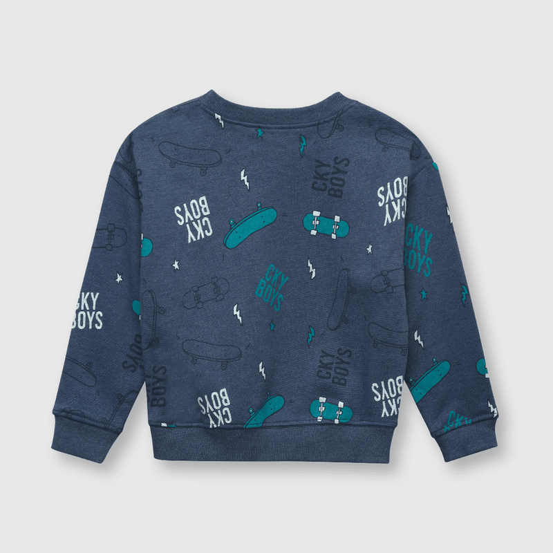Polerón de bebé niño skate azul (3 a 36 meses)