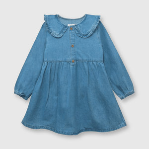 Vestido de bebé niña de mezclilla light denim (3 a 36 meses)