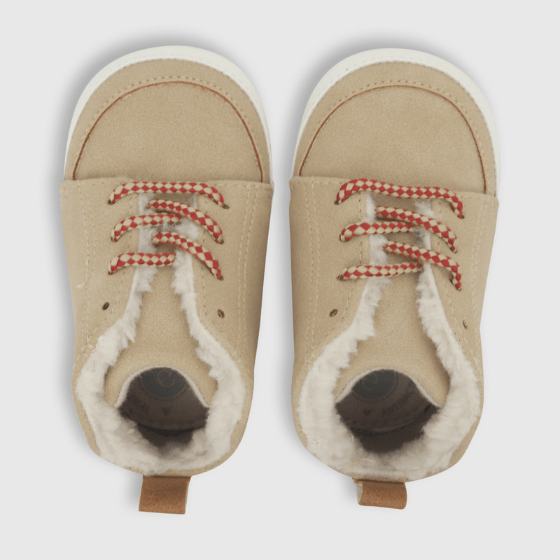 Botin para niño clásico cordones beige (14 a 18)