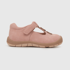 Reina para niña de niña velcro flores rosada (21 a 27)
