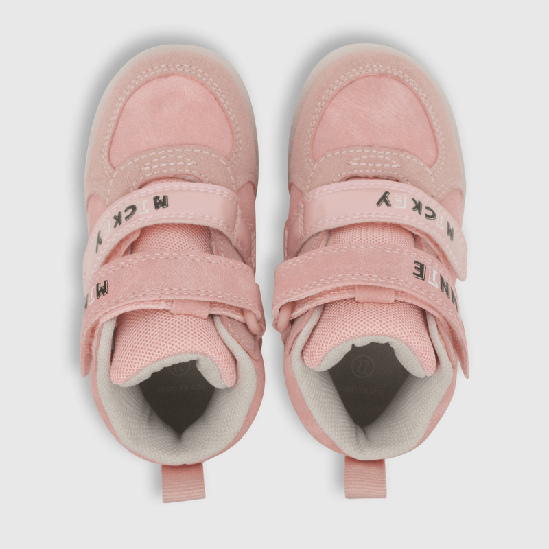 Zapatilla para niña de niña dos velcro luces minnie rosada (21 a 27)
