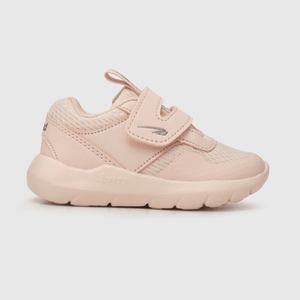 Zapatilla para niña deportiva de niña 1 velcro caña baja rosada (21 a 27)