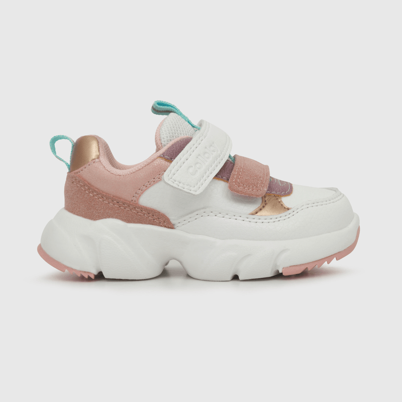 Zapatilla para niña niña 2 velcros chunky blanca (21 a 27)