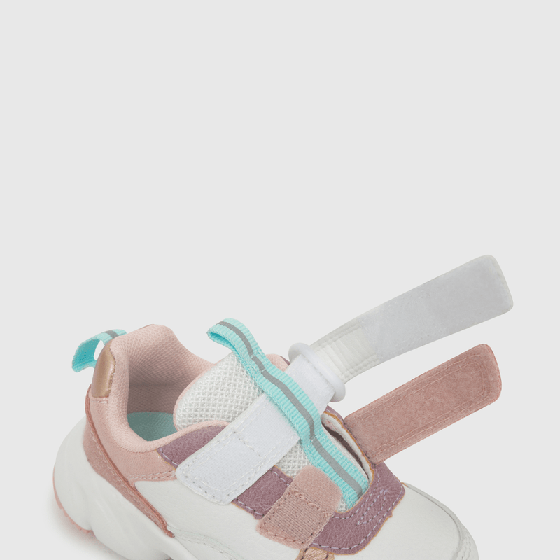 Zapatilla para niña niña 2 velcros chunky blanca (21 a 27)