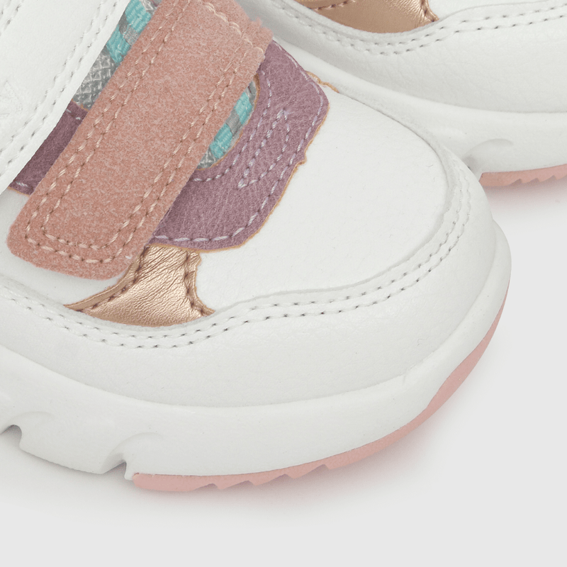Zapatilla para niña niña 2 velcros chunky blanca (21 a 27)