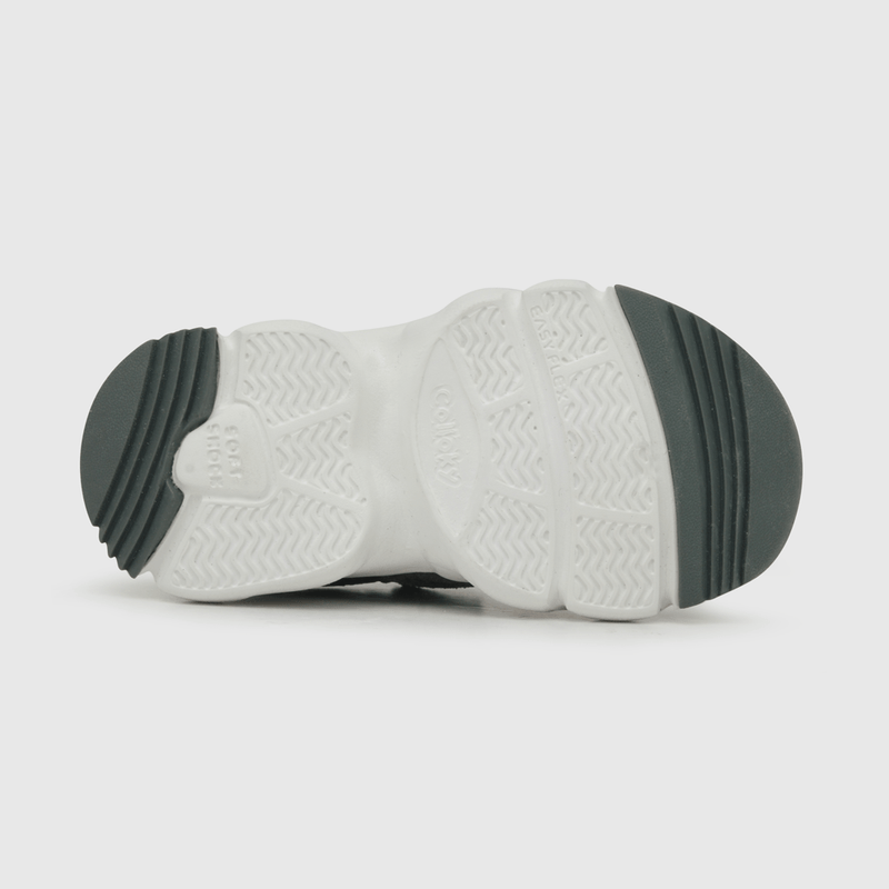 Zapatilla para niña niña 2 velcros chunky negra (21 a 27)
