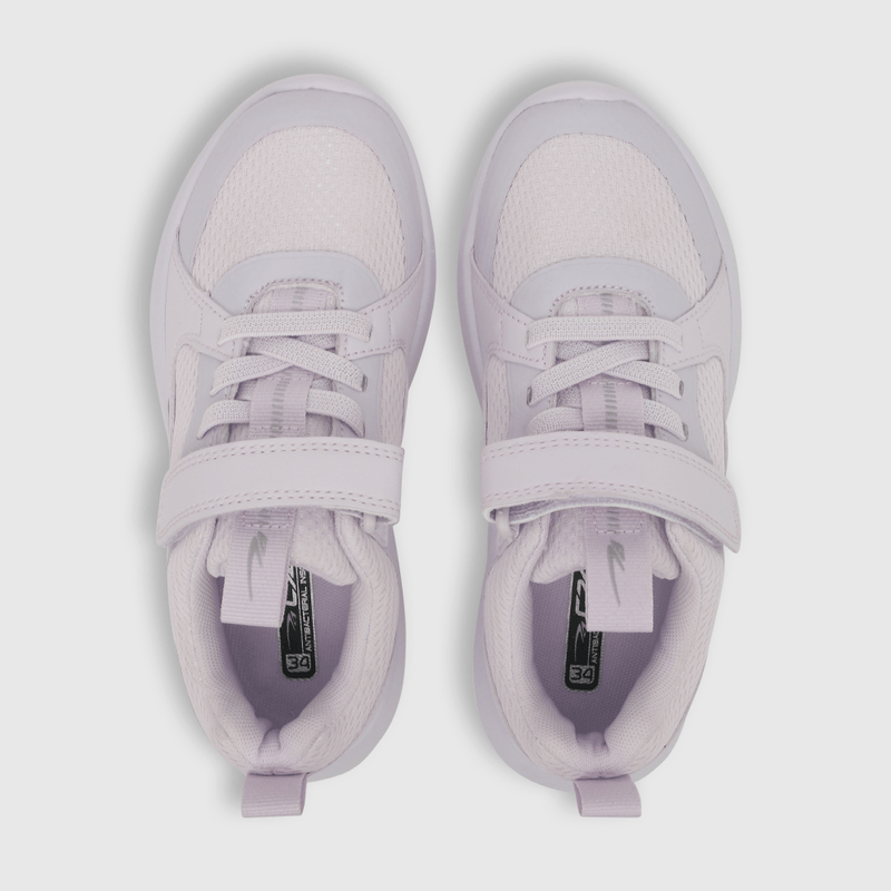 Zapatilla para niña niña velcro elástico básica morada (28 a 38)