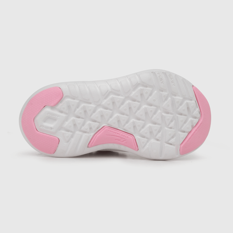 Zapatilla para niña niña velcro elástico basketball blanca (21 a 27)