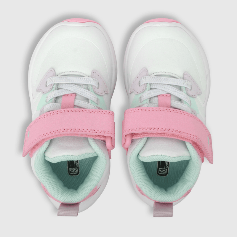 Zapatilla para niña niña velcro elástico basketball blanca (21 a 27)