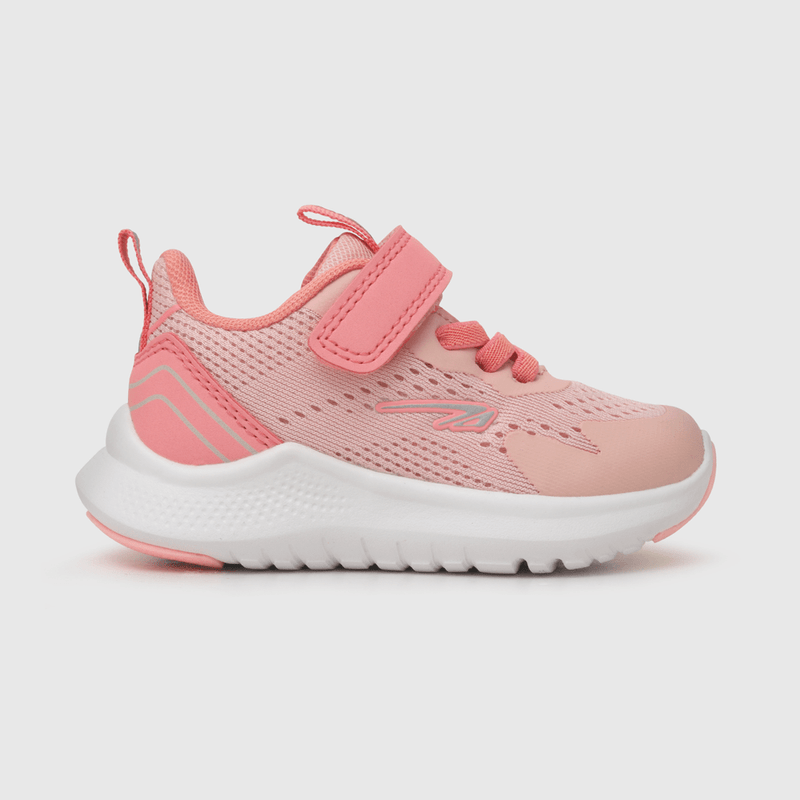Zapatilla para niña niña velcro elástico reciclada rosada (21 a 27)