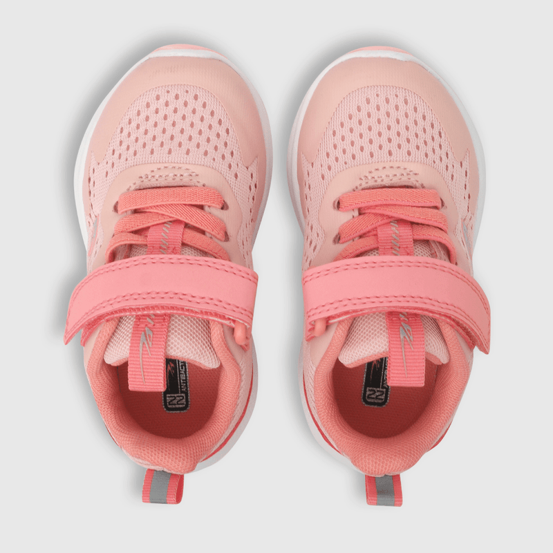 Zapatilla para niña niña velcro elástico reciclada rosada (21 a 27)